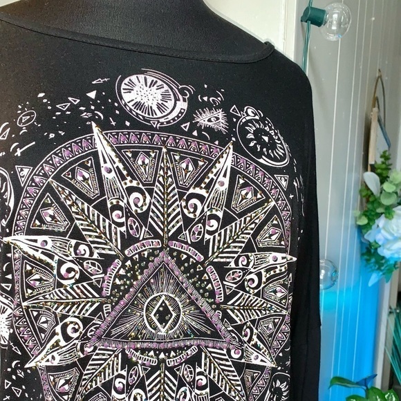 Charlotte Russe Astrology Black Long Sleeve - Picture 9 of 16